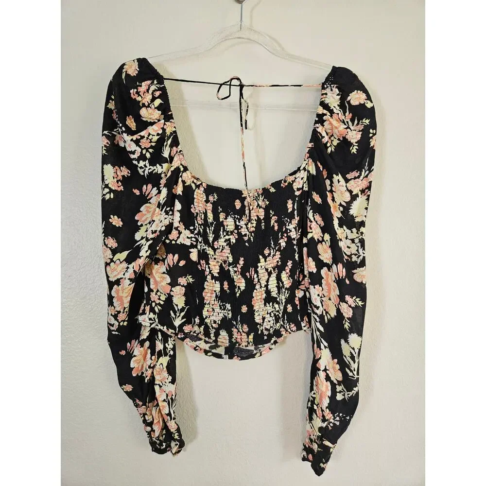 NWT Free People Hilary Printed Top, Size M